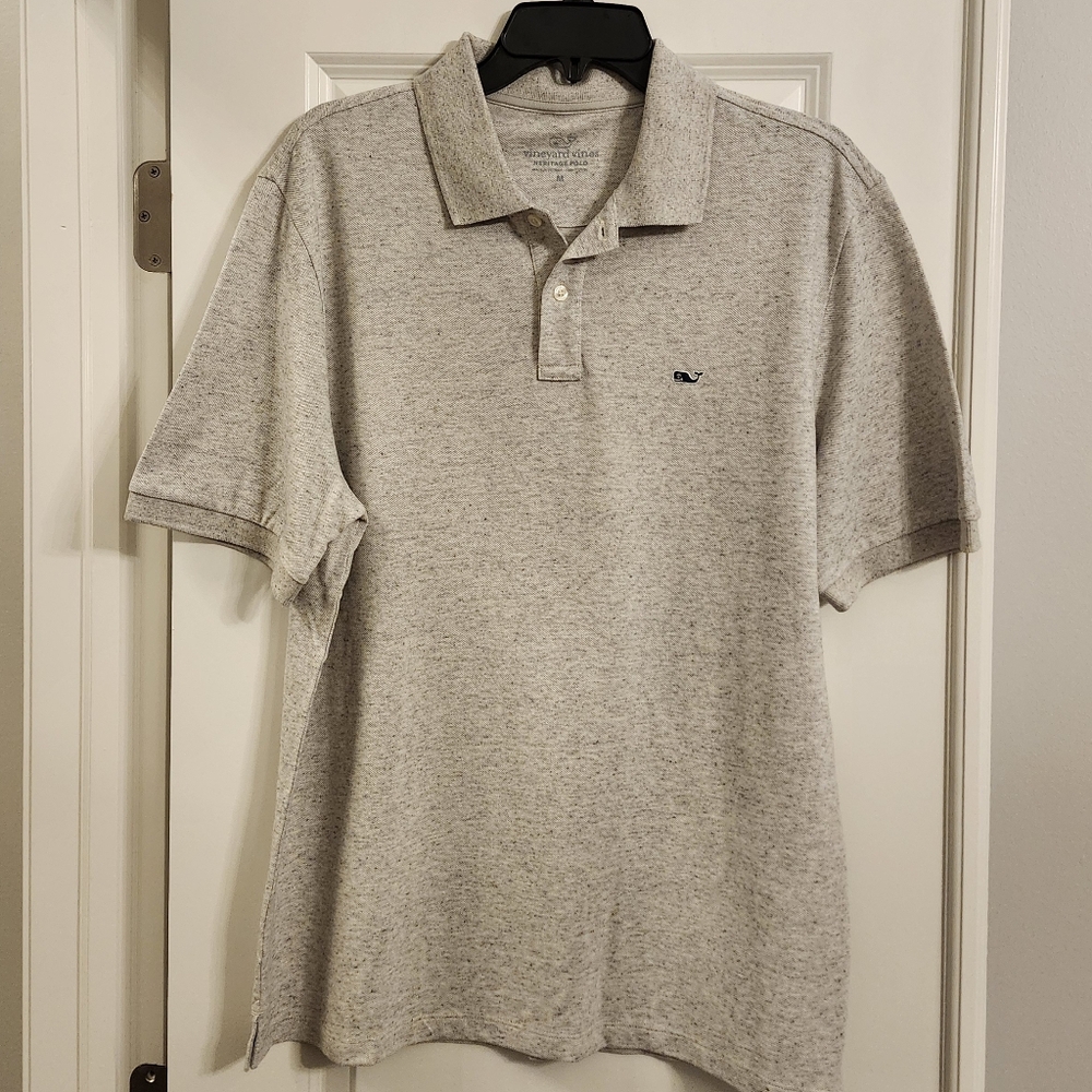 Vineyard Vines Heather Oatmeal Polo Shirt